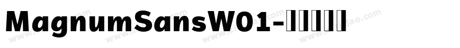 MagnumSansW01字体转换