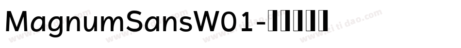 MagnumSansW01字体转换