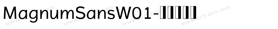 MagnumSansW01字体转换