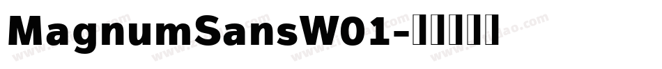MagnumSansW01字体转换