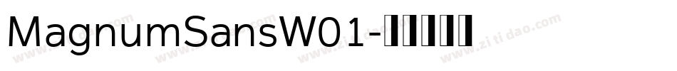 MagnumSansW01字体转换