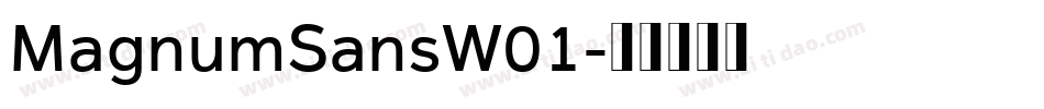 MagnumSansW01字体转换