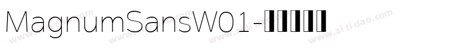 MagnumSansW01字体转换