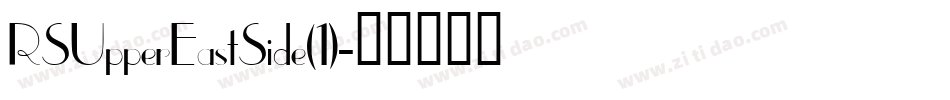RSUpperEastSide(1)字体转换