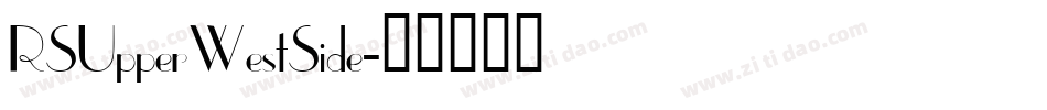 RSUpperWestSide字体转换