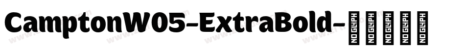 CamptonW05-ExtraBold字体转换
