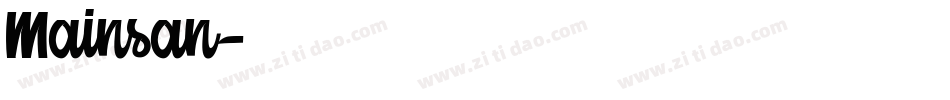 Mainsan字体转换