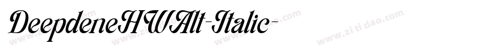 DeepdeneHWAlt-Italic字体转换