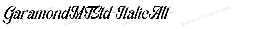 GaramondMTStd-ItalicAlt字体转换