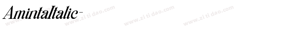 AmintaItalic字体转换