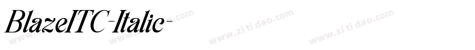 BlazeITC-Italic字体转换