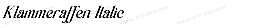 Klammeraffen-Italic字体转换