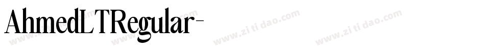 AhmedLTRegular字体转换