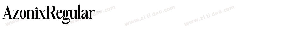 AzonixRegular字体转换