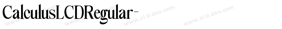 CalculusLCDRegular字体转换