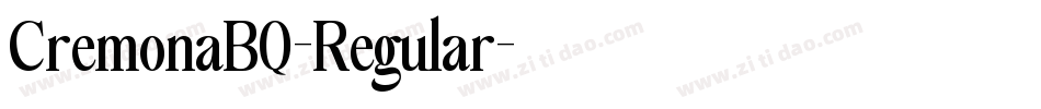 CremonaBQ-Regular字体转换