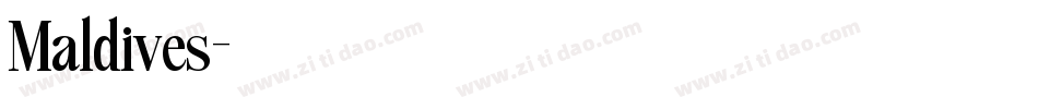 Maldives字体转换