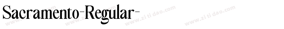 Sacramento-Regular字体转换