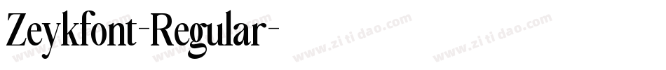 Zeykfont-Regular字体转换