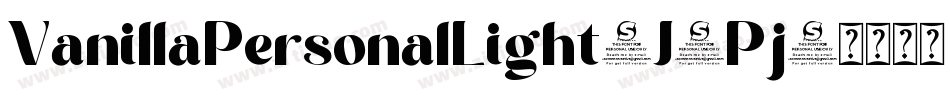 VanillaPersonalLight-J6Pj字体转换