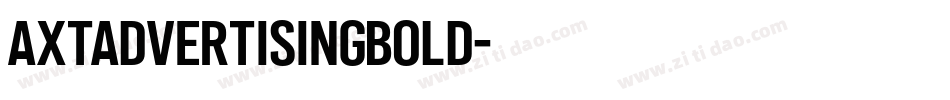 AxtadvertisingBold字体转换