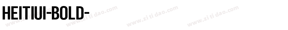 HeitiUI-Bold字体转换