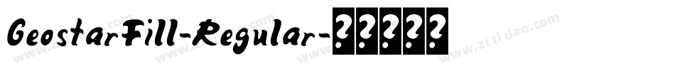 GeostarFill-Regular字体转换