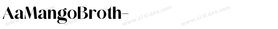 AaMangoBroth字体转换