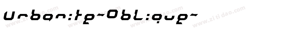 Urbanite-Oblique字体转换