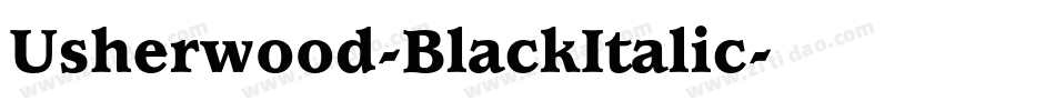 Usherwood-BlackItalic字体转换