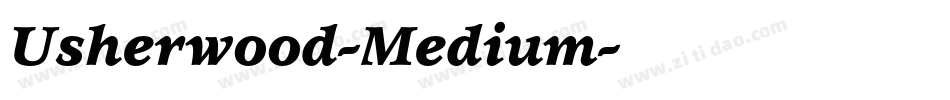 Usherwood-Medium字体转换
