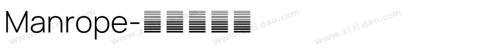 Manrope字体转换