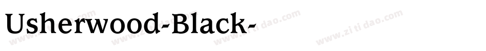 Usherwood-Black字体转换
