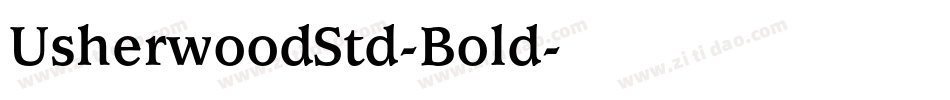 UsherwoodStd-Bold字体转换
