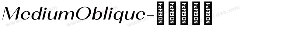 MediumOblique字体转换