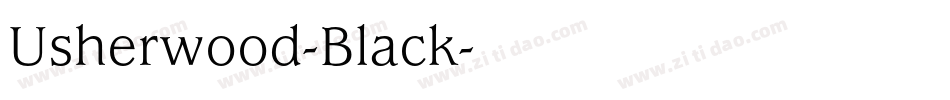 Usherwood-Black字体转换