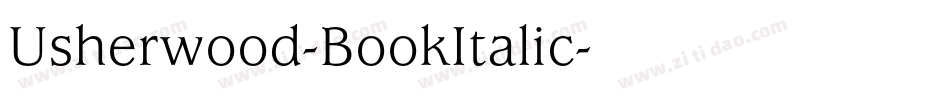 Usherwood-BookItalic字体转换