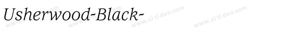 Usherwood-Black字体转换