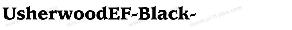 UsherwoodEF-Black字体转换