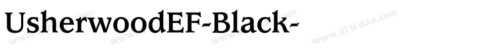 UsherwoodEF-Black字体转换