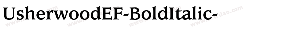 UsherwoodEF-BoldItalic字体转换