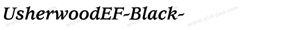 UsherwoodEF-Black字体转换