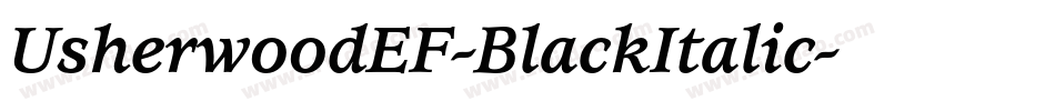 UsherwoodEF-BlackItalic字体转换