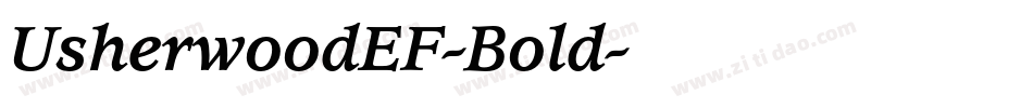 UsherwoodEF-Bold字体转换