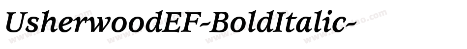 UsherwoodEF-BoldItalic字体转换