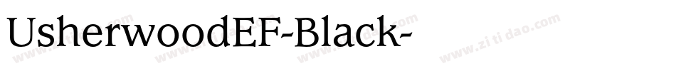 UsherwoodEF-Black字体转换