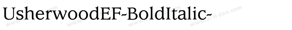 UsherwoodEF-BoldItalic字体转换