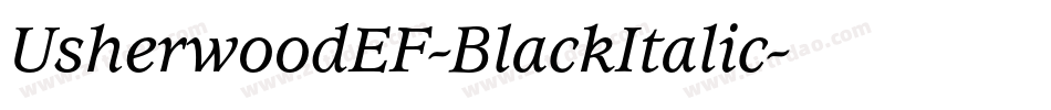 UsherwoodEF-BlackItalic字体转换