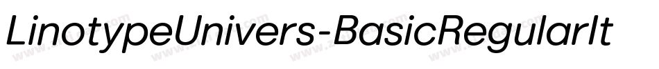 LinotypeUnivers-BasicRegularItalic字体转换