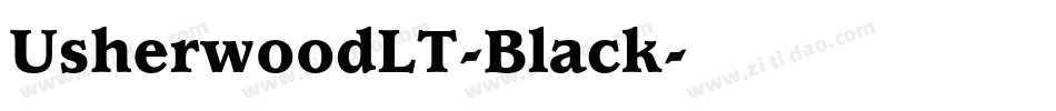 UsherwoodLT-Black字体转换